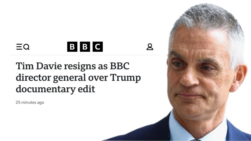 مدیرکل بیبیسی پس از جنجال انتشار ویدیوی دستکاریشده از پرزیدنت ترامپ استعفا داد