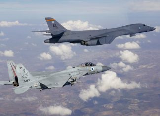 Israeli and US fighter jets fly to the Persian Gulf as the US and three European countries declare themselves against the Islamic Regime of Iran