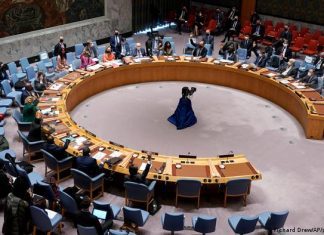 Security Council resolution on aggression against Ukraine; Russia vetoed, China, India and the UAE abstained