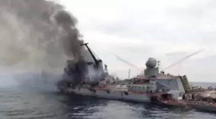The largest Russia’s warship has been hit by Ukrainian army missile strike