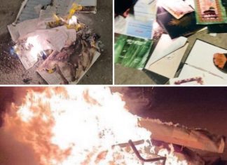 Protesters set the great mosque Eezeh and Imam Hassan Joonghan Baseej base on fire